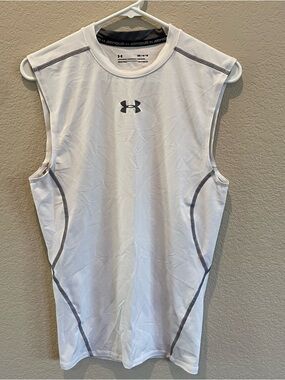 Under Armour Compression Performance Tank Top White Size Medium
